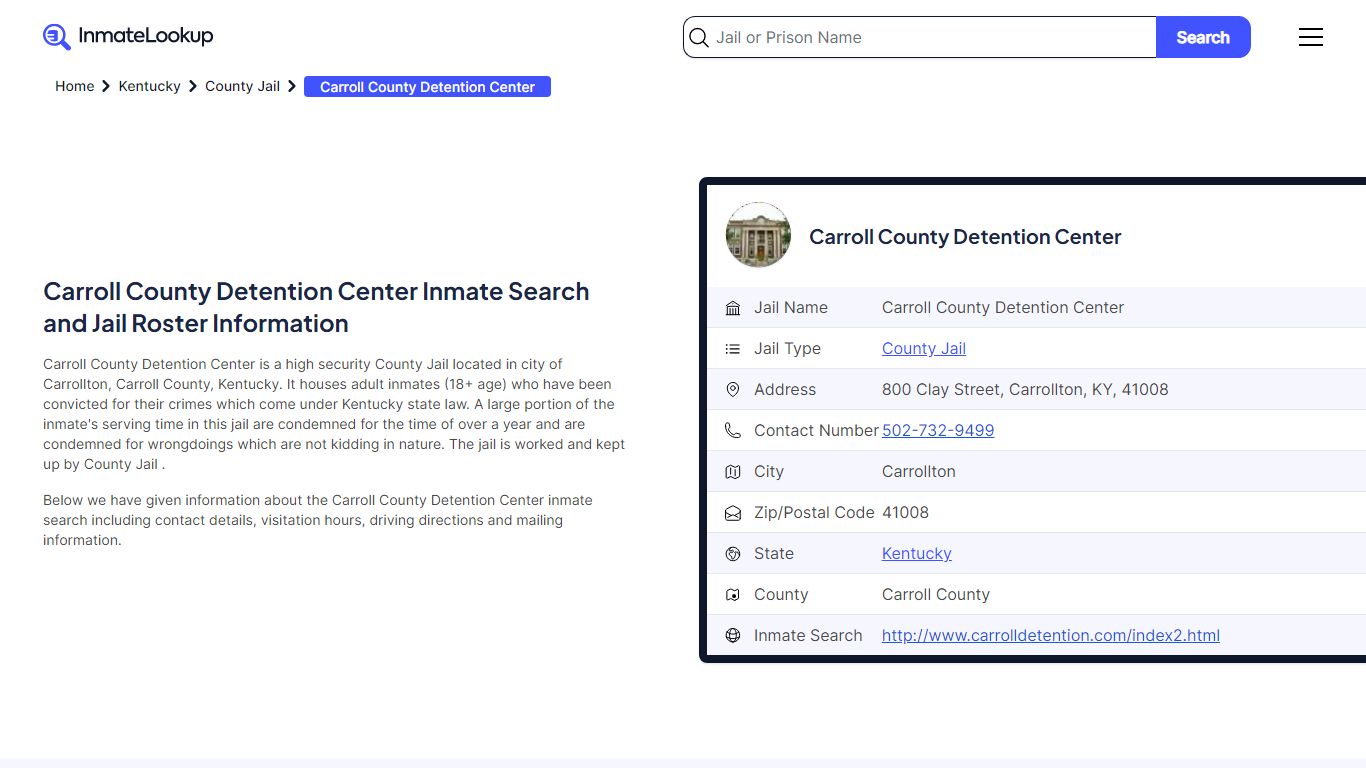 Carroll County Detention Center Inmate Search, Jail Roster, Bookings ...